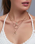 Multilayer Alloy Map Moon Necklace Three Layers - Minihomy