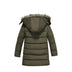 Boys Large Fur Collar Padded Warm Cotton Jacket - Minihomy