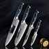 Kitchen Stainless Steel Damascus Knife Set - Minihomy