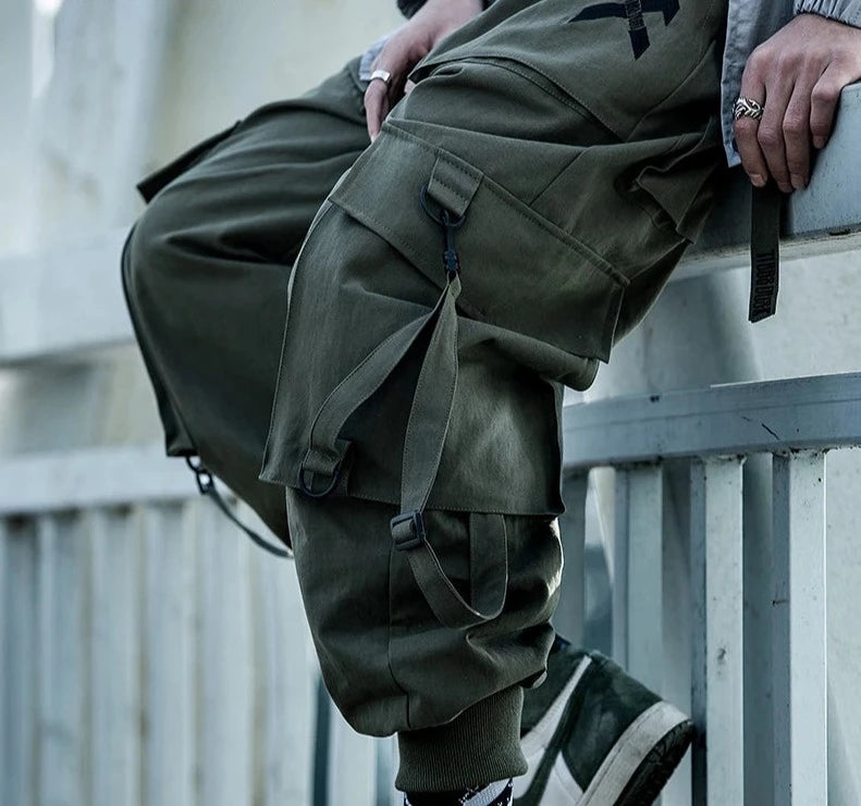 Japanese military Male Joggers Mens hip hop Pockets Ankel Cargo Pants - Minihomy