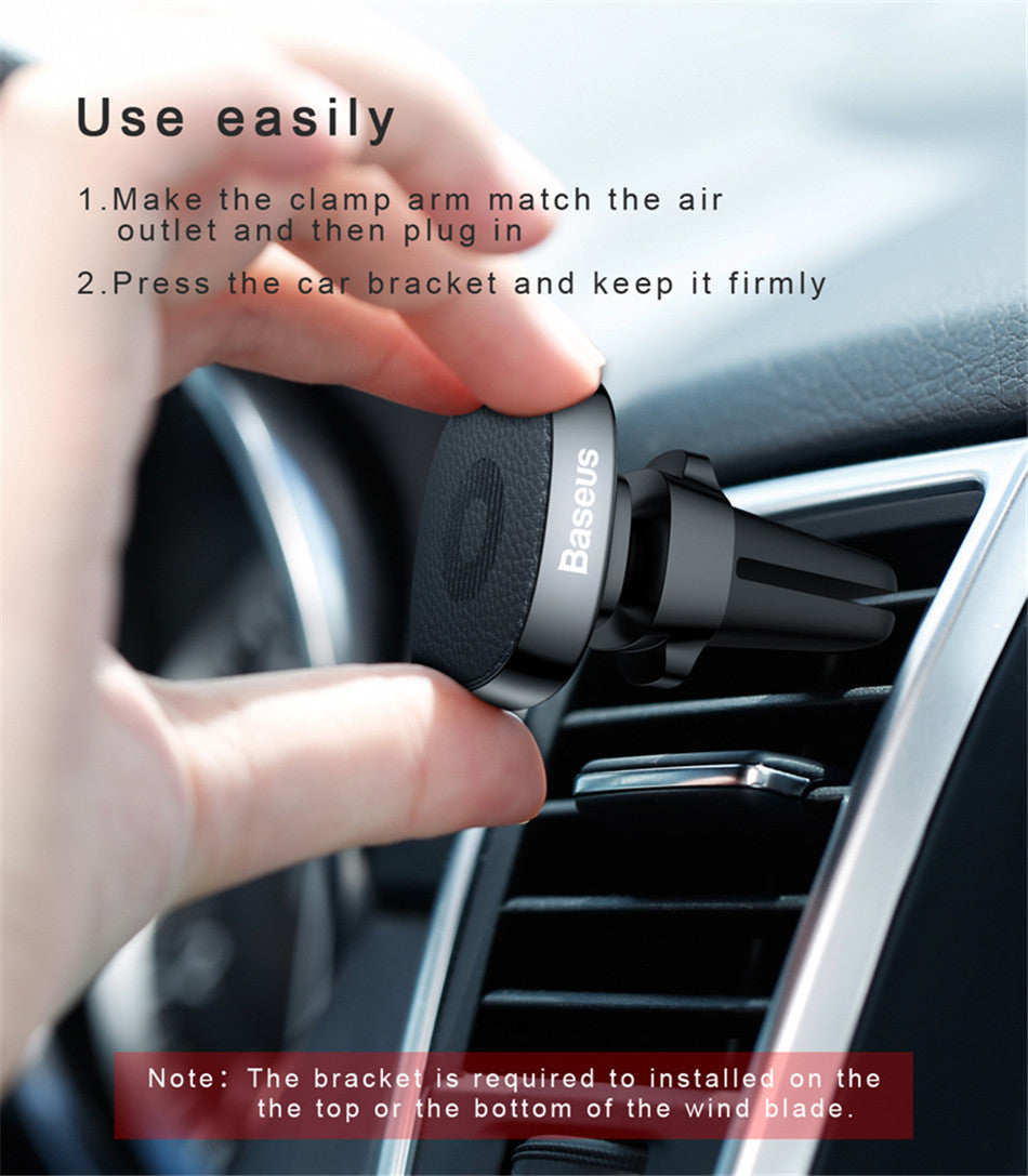 Baseus Magnetic Car Holder Air Outlet Phone Stand Holder Mount For iPhone X Xs XR Samsung S9 Magnet Mobile Phone Holder in car - Minihomy