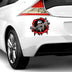 3D Skeleton Skull In The Bullet Hole Car Stickers - Minihomy