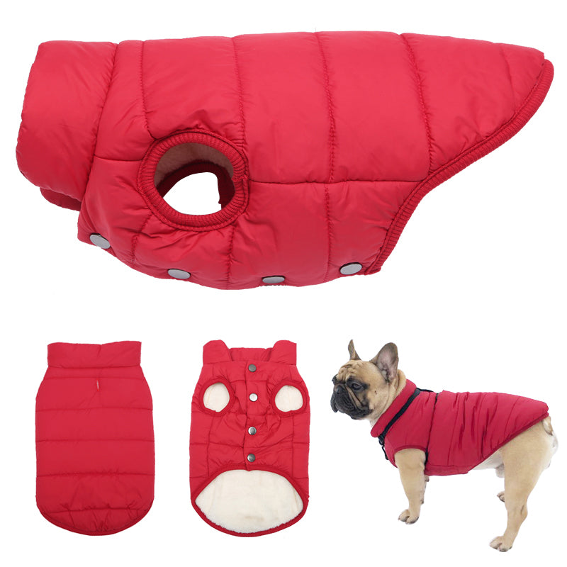 Clothes For Small Large Dogs Winter Chrismtas Dog Vest Jacket Warm Fleece Pet Coat Chihuahua Pug French Bulldog Clothing Outfits - Minihomy