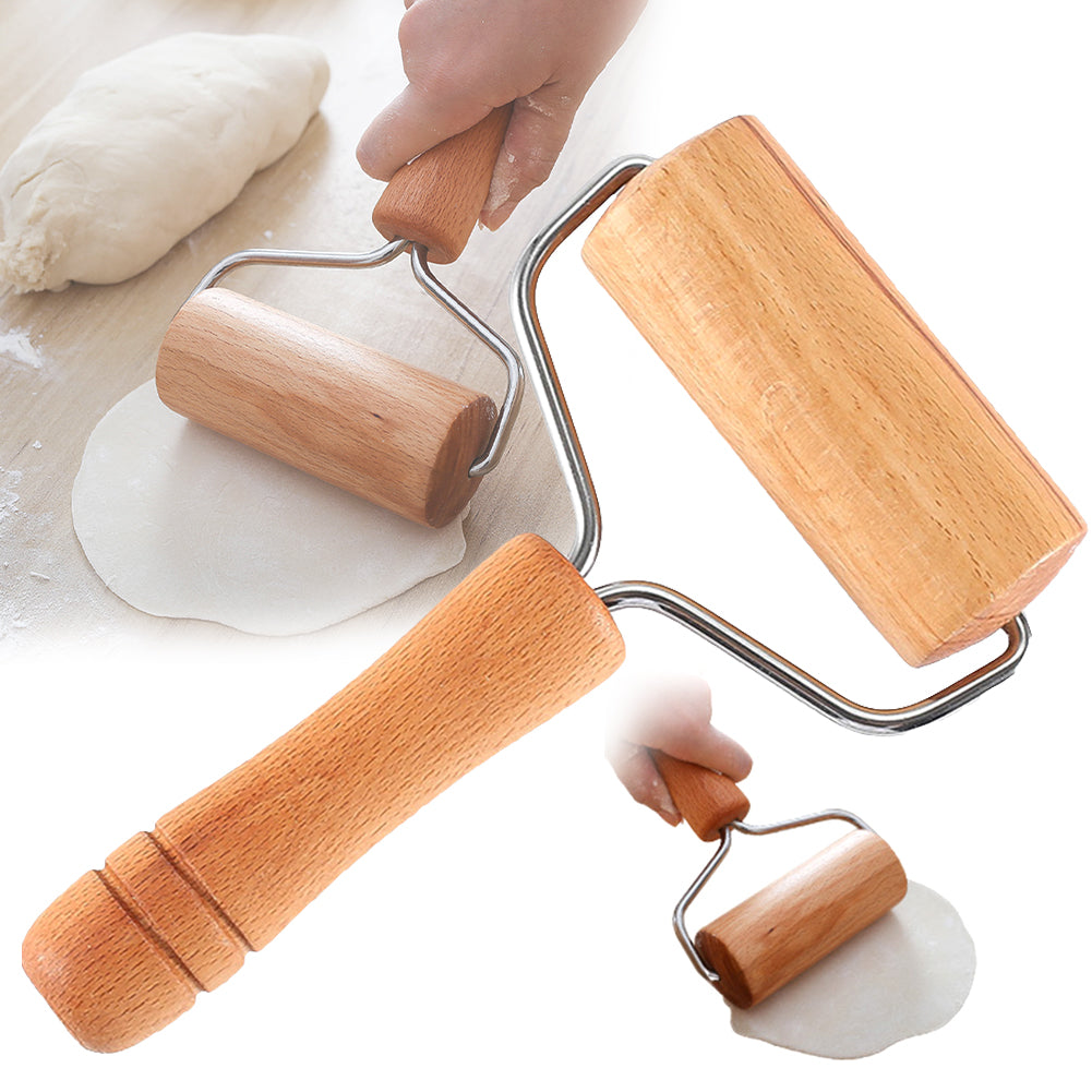 Wooden Rolling Pin, Hand Dough Roller for Pastry Kitchen tool