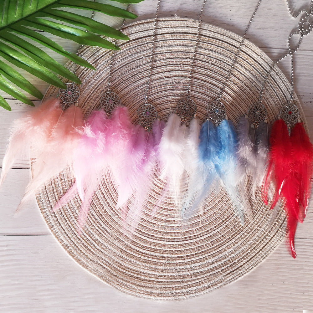 Turejo Dream Catcher Car Pendant Wind Chimes Feather Decoration Home Decor