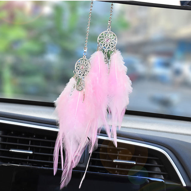 Turejo Dream Catcher Car Pendant Wind Chimes Feather Decoration Home Decor