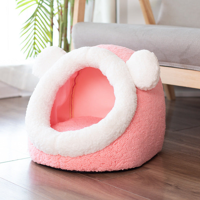 Warm Soft Cat Bed Winter Warm House Cave Pet Dog Soft Nest Kennel Kitten Bed House Sleeping Bag for Small Medium Dogs Supplies