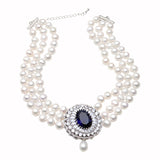 Natual Pearl Bead Necklace Classic Sweater Chain - Minihomy