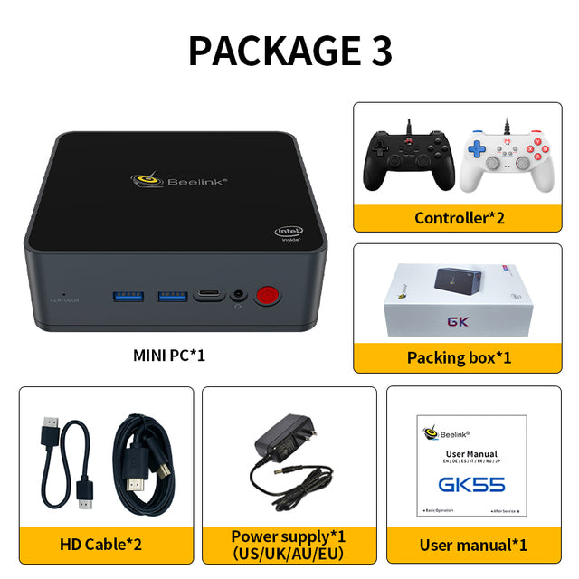 Retro Video Game Console Beelink Super Console X PC Lite For PS2/WII/PS1/SS/N64/GAMECUBE WIN10 Pro With 71000+ Games Mini PC Box