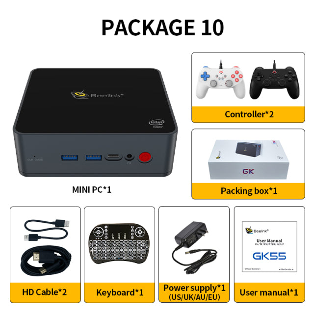 Retro Video Game Console Beelink Super Console X PC Lite For PS2/WII/PS1/SS/N64/GAMECUBE WIN10 Pro With 71000+ Games Mini PC Box