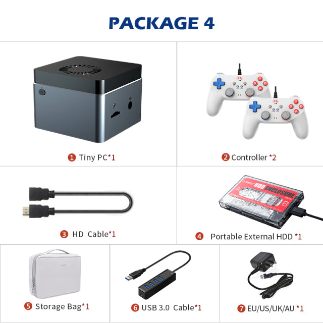 Retro Video Game Console Chuwi Larkbox Super Console X Mini PC Box WIN11 For PS2/SS/WII/PSP/N64/DC Intel J4125 With 71000+ Games