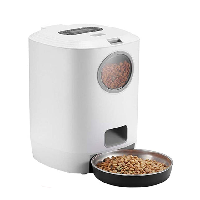 Timing Pet Feeder Automatic Pet Feeding Stainless Steel Double Bowl For 2 Small And Medium-Sized Cat Dog Smart Food Dispenser