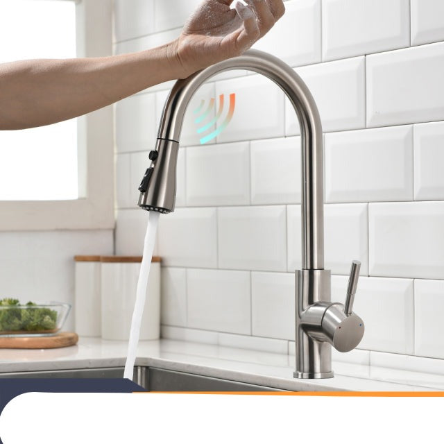 Smart Touch Kitchen Faucets Crane For Sensor Kitchen Water Tap Sink Mixer Rotate Touch Faucet Sensor Water Mixer KH-1005