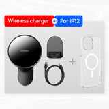 Magnetic Car Phone Holder Wireless Charger for iPhone 13 iPhone 12 Pro Max - Minihomy