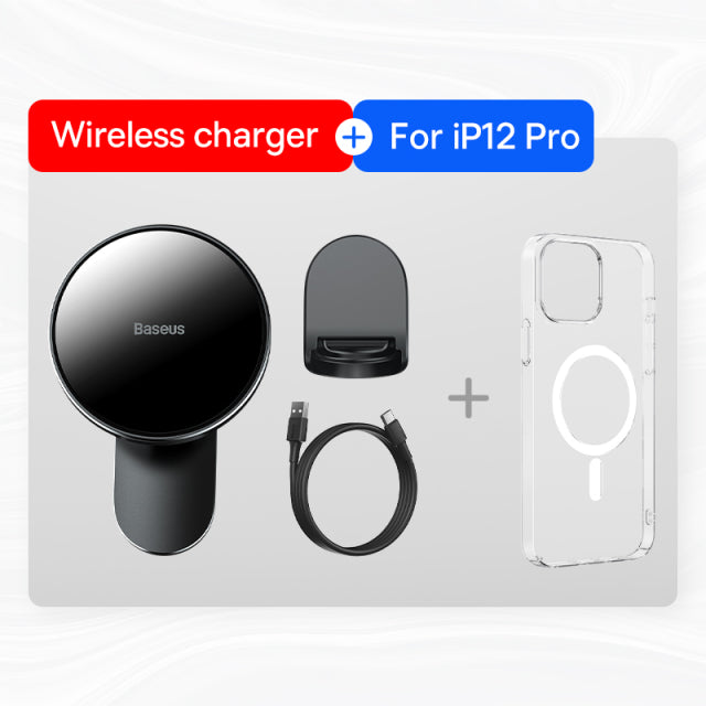 Magnetic Car Phone Holder Wireless Charger for iPhone 13 iPhone 12 Pro Max - Minihomy