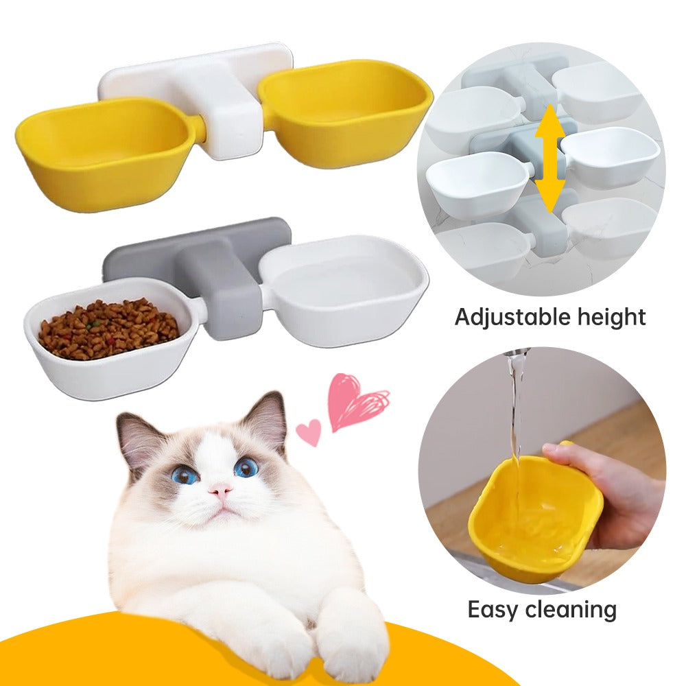 Cat Dog Water Bowls Dual-purpose Wall Hanging Pet Feeding Bowl - Minihomy