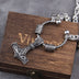 Stainless Steel king chain with rune beads and thor, hammer viking necklace  with wooden box as boyfriend gift