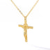 Stainless Steel Gold Cross Chain Necklace For Women Men