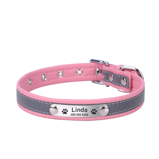 Personalized Dog Leather Collar - Minihomy