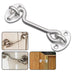 3 Inch Stainless Steel Cabin Hook Eye Shed Gate Door Latch Silent Holder - Minihomy