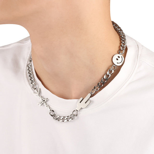 Wind Quenched Stainless Steel Necklace