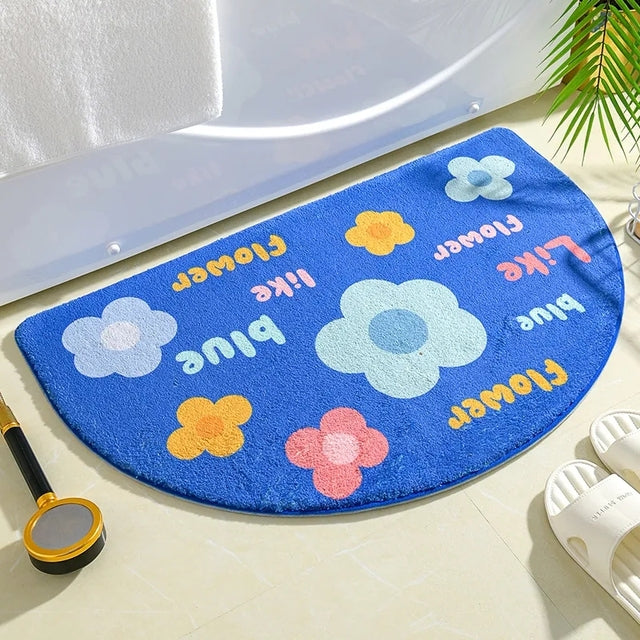 Floral Welcome Entrance Doormats Carpets For Home Bath Living Room Floor - Minihomy